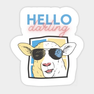 Hallo Darling Sheep Sticker